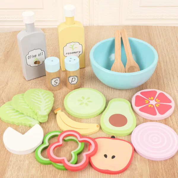 Wooden Pretend Play Food for Children Multivariant - Image 2